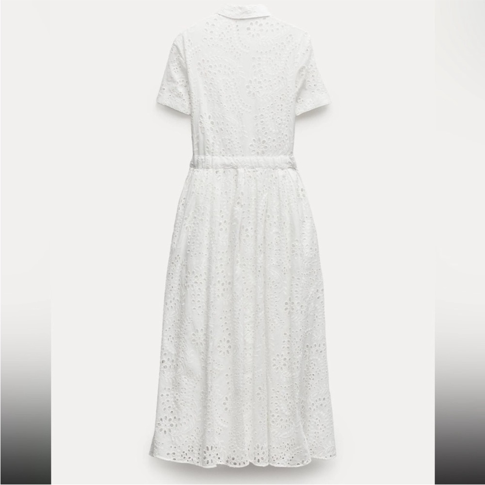 ZARA EMBROIDERED SHIRTDRESS - Picture 7 of 8